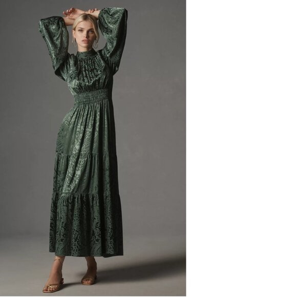 Anthropologie Dresses & Skirts - Anthropologie The Somerset Maxi Dress: Mock-Neck Edition MP PM new green color